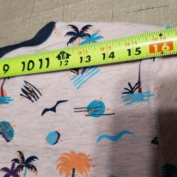 Mens Orange Hawaiian Palm Trees  Shirt Free Planet Size M Short Sleeve … - Picture 6 of 9